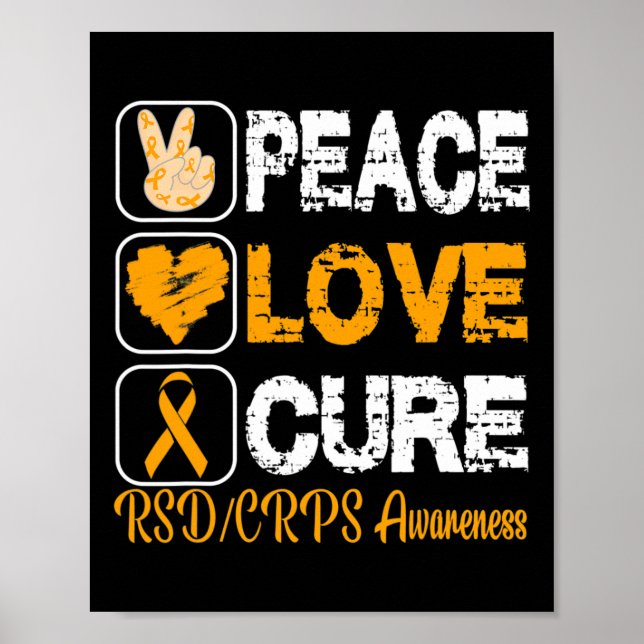 LIEBE PEACE CURE RSD CRPS AWARENZ POSTER (Vorne)