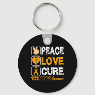 LIEBE PEACE CURE RSD CRPS AWARENZ SCHLÜSSELANHÄNGER
