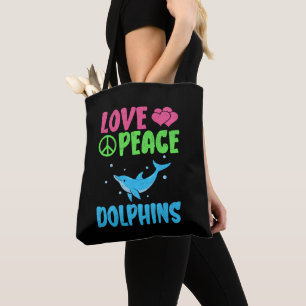 Liebe Peace Delphine Niedliche Meerestiere Dolphin Tasche