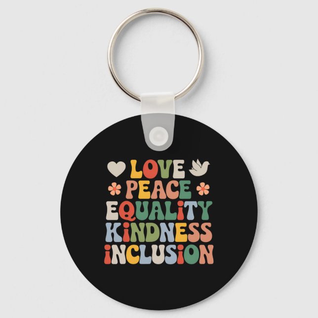 Liebe Peace Diversity Inklusion Equality Black His Schlüsselanhänger (Vorderseite)
