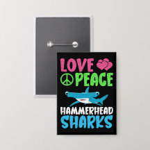 Liebe Peace Hammerhead Haie Niedliche Meerestiere