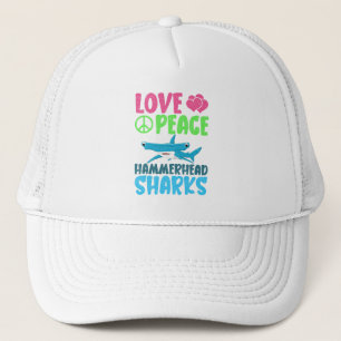 Liebe Peace Hammerhead Haie Niedliche Meerestiere  Truckerkappe