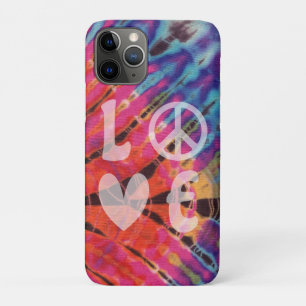 Liebe Peace Hippie Boho Pink Blue Batik Gefärbte Case-Mate iPhone Hülle
