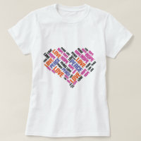 LIEBE PEACE HOPE Chic Stylish Word Cloud