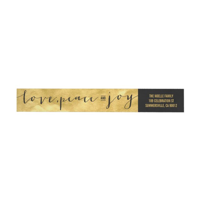 Liebe Peace Joy Gold Foil Holiday - Label (Person)