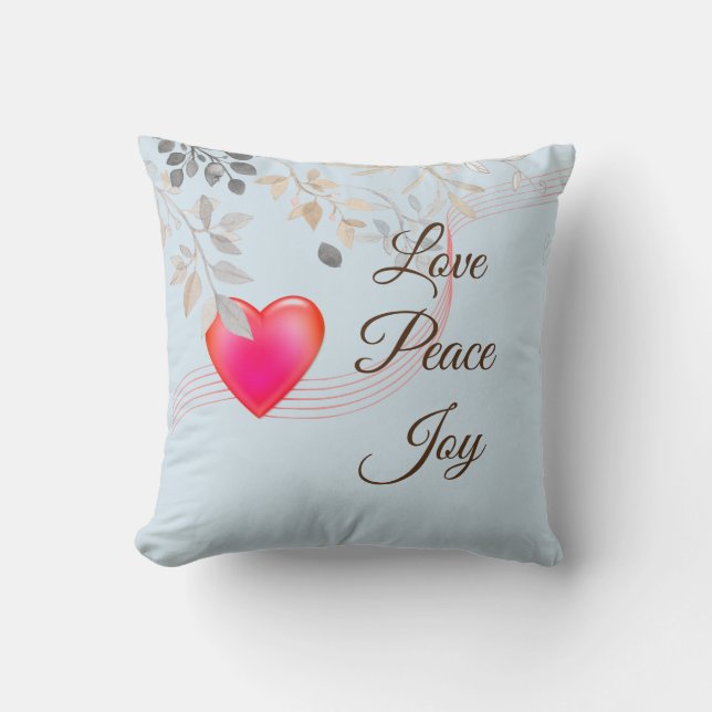 Liebe Peace Joy II Kissen (Vorderseite)