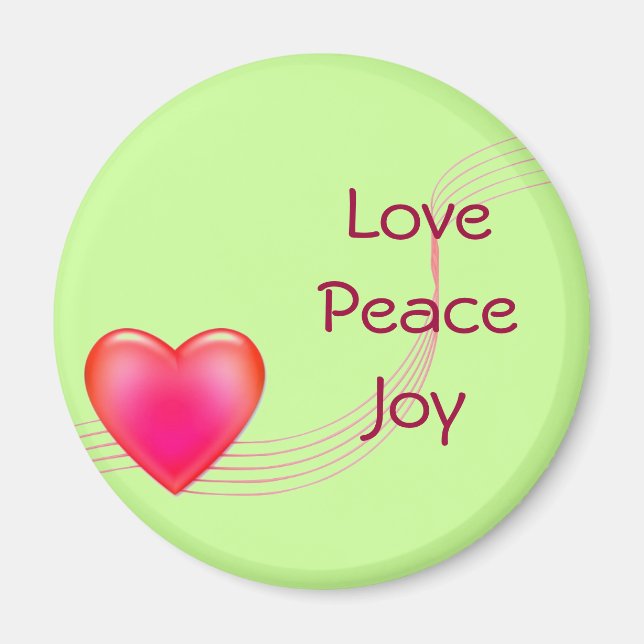 Liebe Peace Joy Kühlschrankmagnet (Vorne)