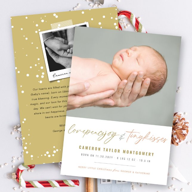 Liebe Peace Joy Tiny Kisses Baby's 1. Weihnachten (Von Creator hochgeladen)