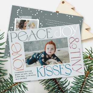 Liebe Peace Joy Tiny Kisses Baby's 1. Weihnachten