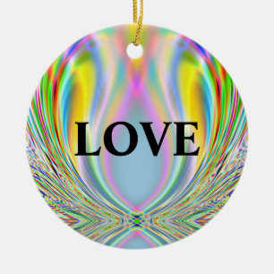 "LIEBE - PEACE" KERAMIK ORNAMENT