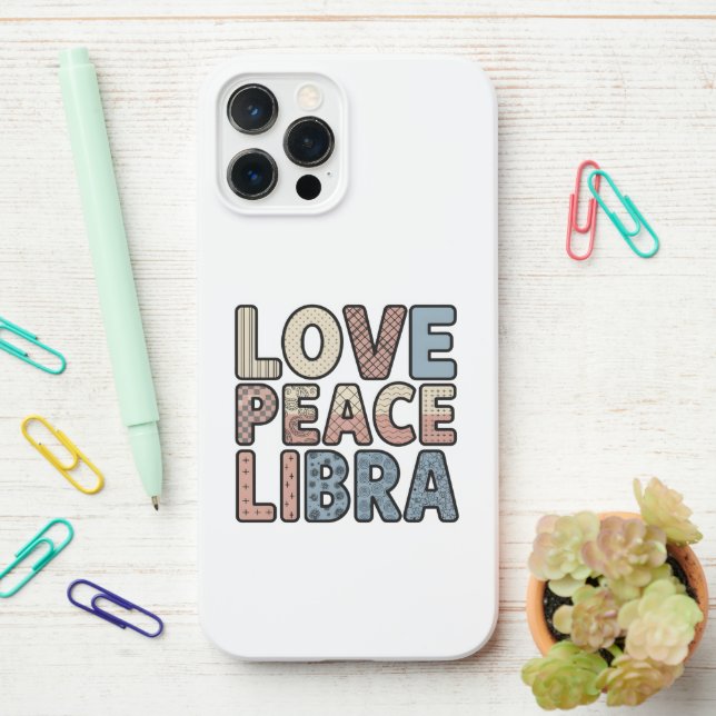 Liebe Peace Libra iPhone Case iPhone 12 Pro Max Hülle (Auf dem Schreibtisch)
