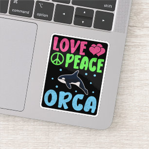 Liebe Peace Orca Niedliche Meerestiere Orca Lover Aufkleber