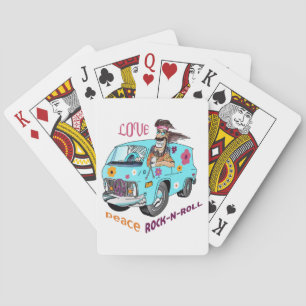 Liebe Peace Rock'n'Roll Spielkarten