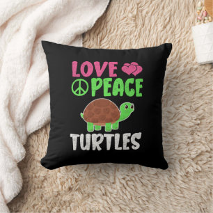 Liebe Peace Schildkröten Niedlich Zootiere Schildk Kissen