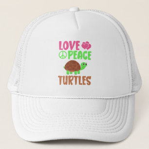 Liebe Peace Schildkröten Niedlich Zootiere Schildk Truckerkappe