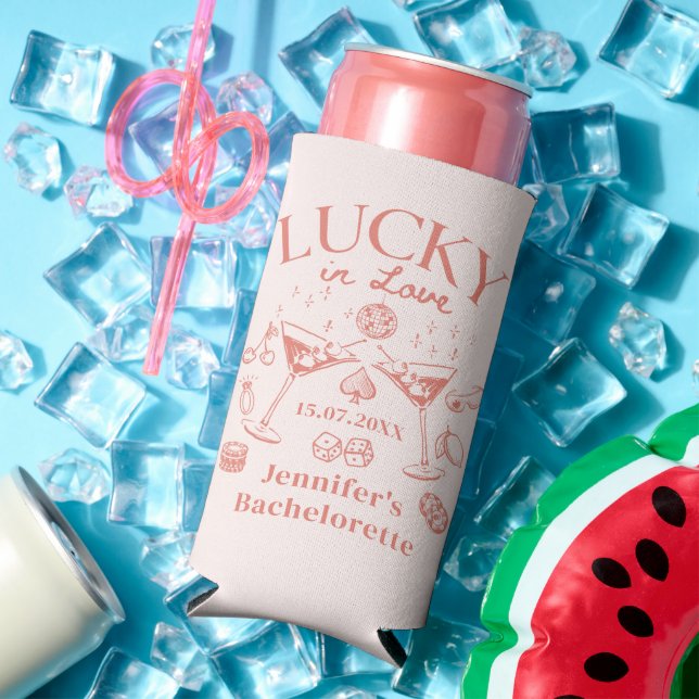 Liebe Peach Bachelorette Wochenende Selters Dosenkühler (In Situ Sommer)