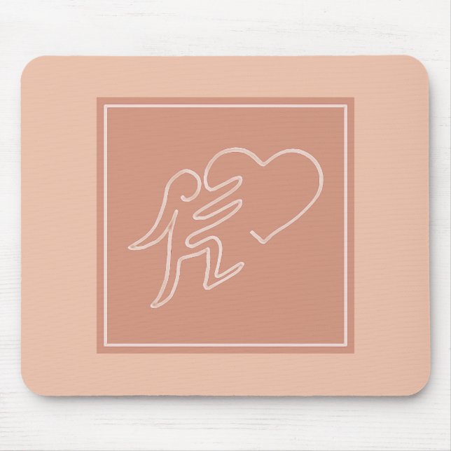 LIEBE (PEACH) MOUSEPAD (Vorne)