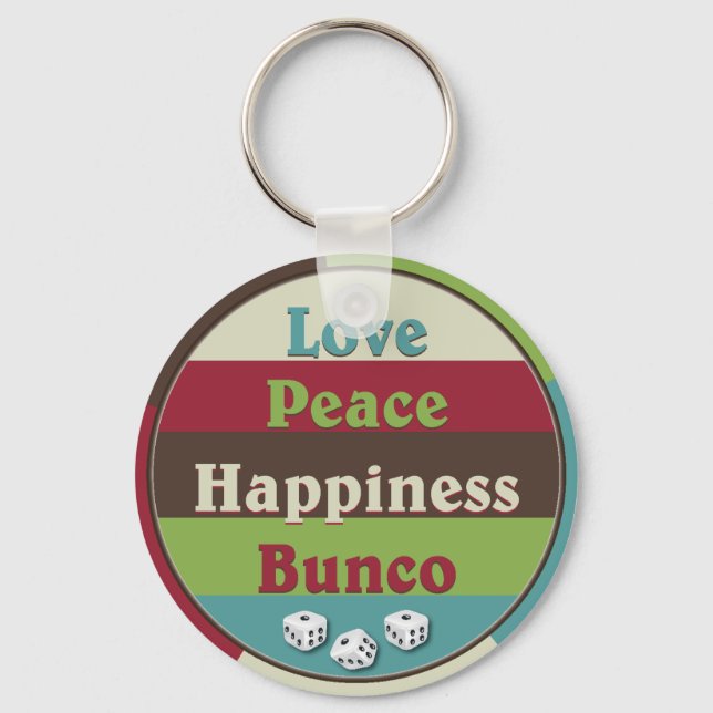 Liebe, Peach und Happiness Bunco Schlüsselkette Schlüsselanhänger (Vorderseite)