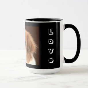 Liebe Pekingese-Welpen-Hund-Foto-Kaffeetasse Tasse