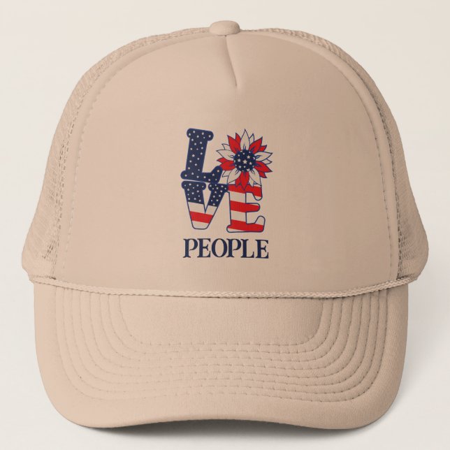 Liebe People Trucker Hat Truckerkappe (Vorderseite)