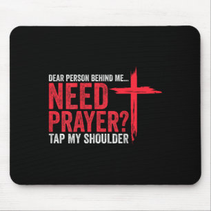 Liebe Person hinter mir, brauche Gebet, tippe auf Mousepad