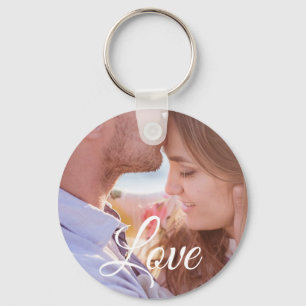 Liebe Personalisiert Foto Couple's Key Chain Schlüsselanhänger