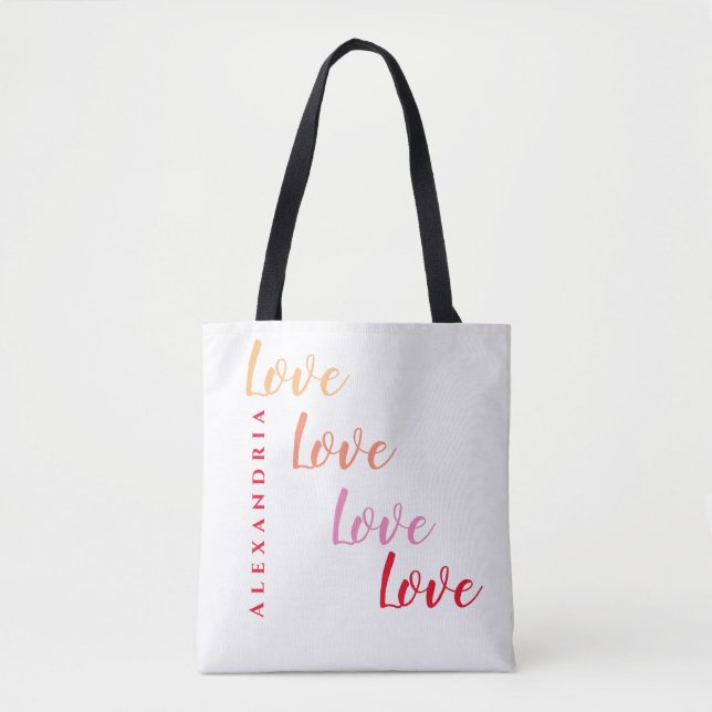 Liebe Personalisiert Moderne Tasche (Vorderseite)