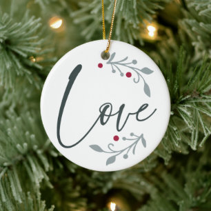 Liebe Personalisiert Weihnachten Keramik Ornament