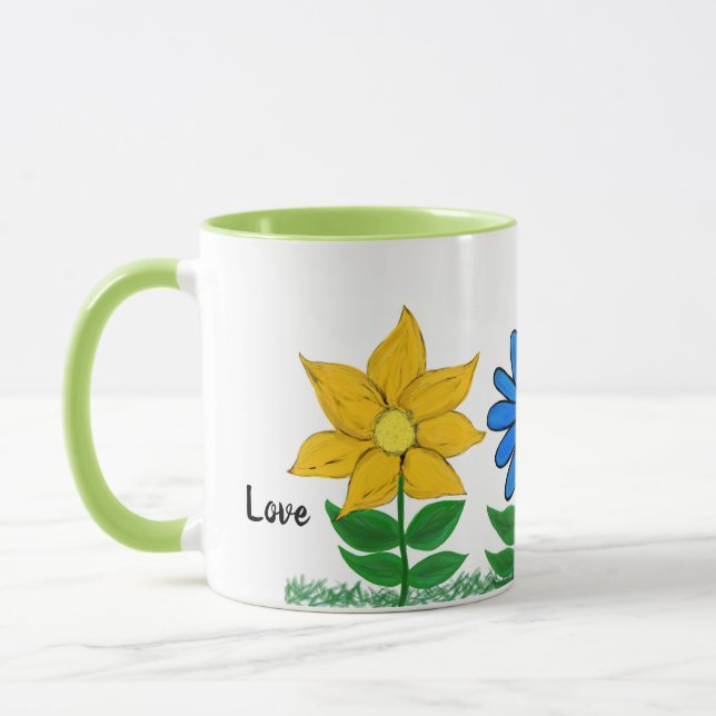 Liebe Personalisiert Weiße Tasse (Links)