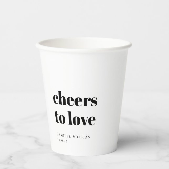 Liebe Personalisierter Gastgeschenke Hochzeiten Pappbecher (Vorderseite)