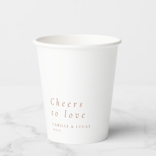 Liebe Personalisierter Gastgeschenke Hochzeiten Pappbecher (Vorderseite)