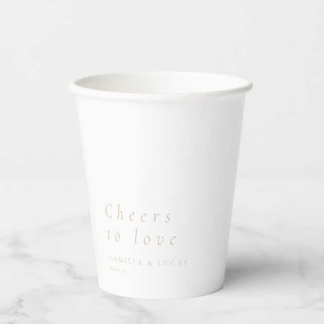 Liebe Personalisierter Gastgeschenke Hochzeiten Pappbecher (Vorderseite)