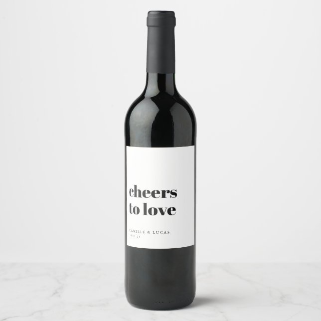 Liebe Personalisierter Gastgeschenke Hochzeiten We Weinetikett (Vorderseite)