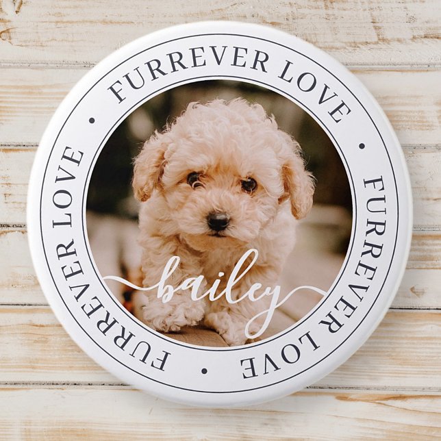 Liebe Pet Memorial Elegantes Foto Button (Von Creator hochgeladen)
