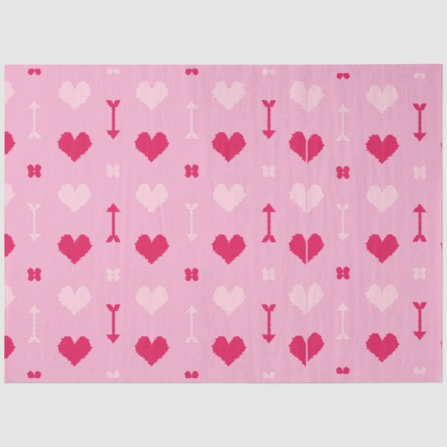 Liebe Pfeile und Blütenpapier Seidenpapier (Vorderseite)