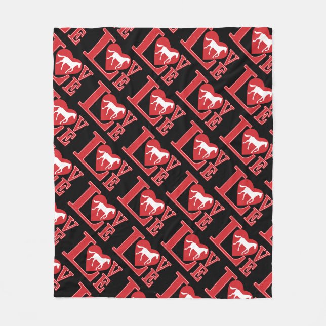 Liebe Pferde. I Liebe Pferde Fleecedecke (Vorderseite)