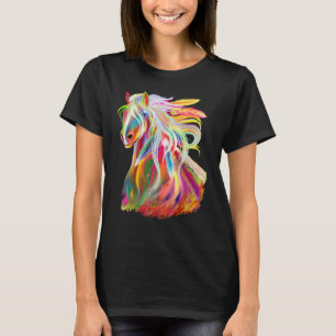 Liebe Pferde Kleidung für Mädchen Frauen Pferdekop T-Shirt