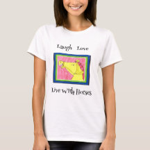 Liebe Pferde T - Shirt mit einem niedlichen Design