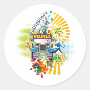 Liebe, Philippinen Runder Aufkleber