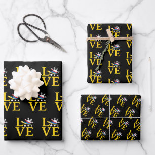 Liebe - Philippinische Flagge Typografie Kunst Geschenkpapier Set