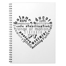 Liebe Physical Therapy Word Art Spiral Notebook Notizblock