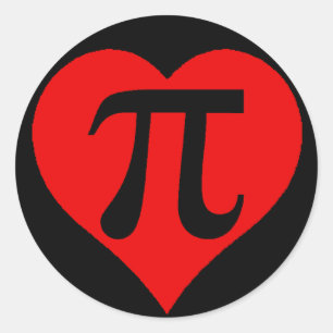 Liebe Pi Runder Aufkleber