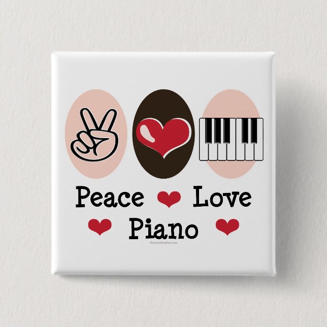 Liebe Piano Taste Button (Vorderseite)