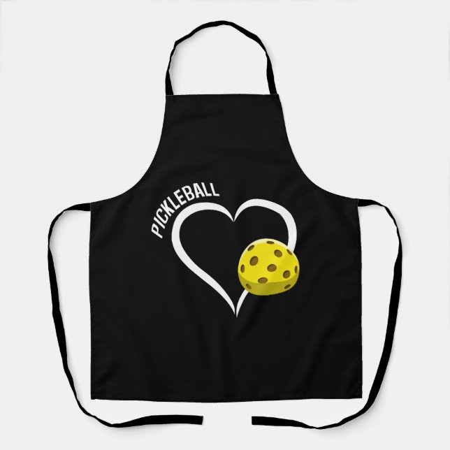 Liebe Pickleball Fun Gift Schürze (Vorderseite)