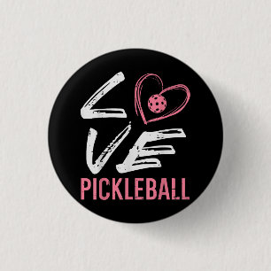 Liebe Pickleball Herzstück Pickle Ball Girl Button