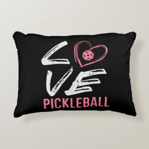 Liebe Pickleball Herzstück Pickle Ball Girl Dekokissen