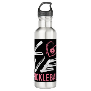 Liebe Pickleball Herzstück Pickle Ball Girl Edelstahlflasche