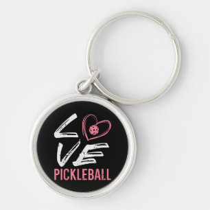 Liebe Pickleball Herzstück Pickle Ball Girl Schlüsselanhänger