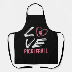 Liebe Pickleball Herzstück Pickle Ball Girl Schürze