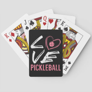 Liebe Pickleball Herzstück Pickle Ball Girl Spielkarten